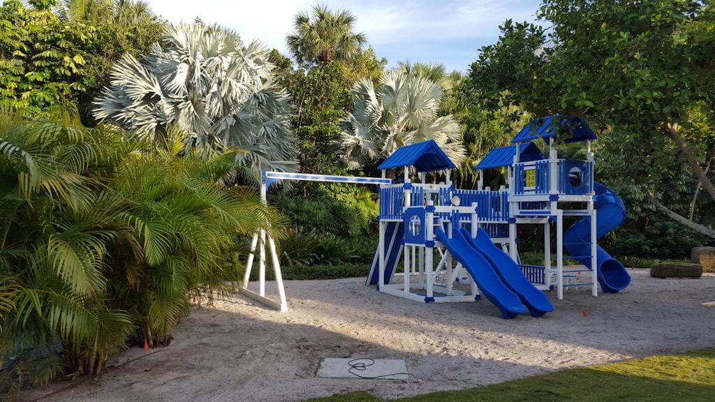 Swing Set on artificial grass